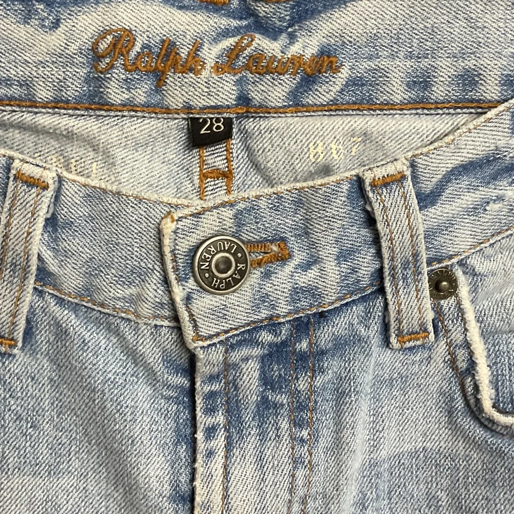 Ralph Lauren Rhinestone Logo Light Blue Women's Jeans 28 - Picture 2 of 6